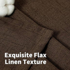 YoungsTex Brown Linen Curtains 72 Inch Length - Image 5