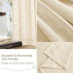 Linen Semi Sheer Curtains 63 inch Long - Image 6