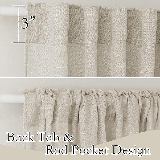 RYB HOME Extra Long Linen Curtains - Image 2