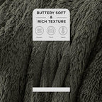 Bedsure GentleSoft Fluffy Olive Green Blankets Queen Size - Image 2