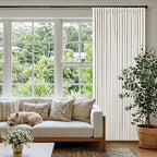 Ivory 94 Inch Long Blackout Curtains Thick Linen Pinch Pleated | Light Blocking - Image 8