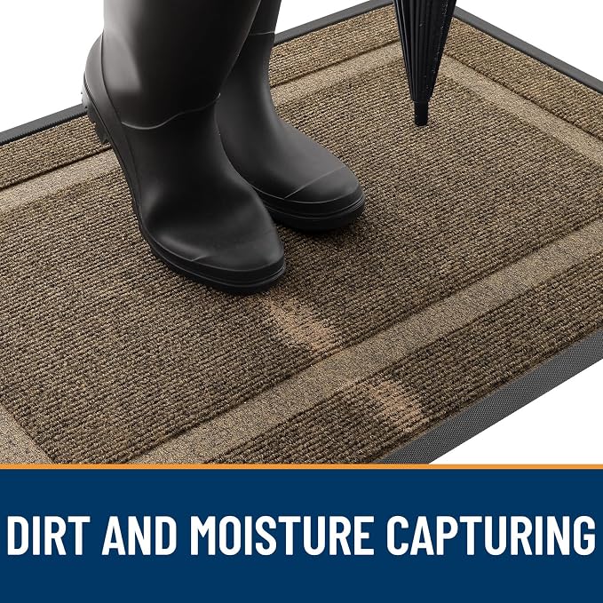 OLANLY Front Door Mat Outside 59x23, All-Season Heavy-Duty Rubber Doormat | - Image 5
