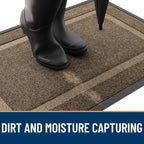 OLANLY Front Door Mat Outside 59x40, All-Season Heavy-Duty Rubber Doormat | - Image 5