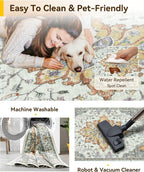 RELEANY Washable Area Rug, Runner 2'x6', Water Repellent, Pet Friendly - Image 6