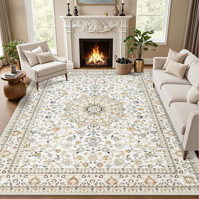 10x14 Area Rugs Living Room: Washable Vintage Rug by EXPEDIX