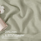 Linen Curtains 63 inch Length 2 Panels - Image 3