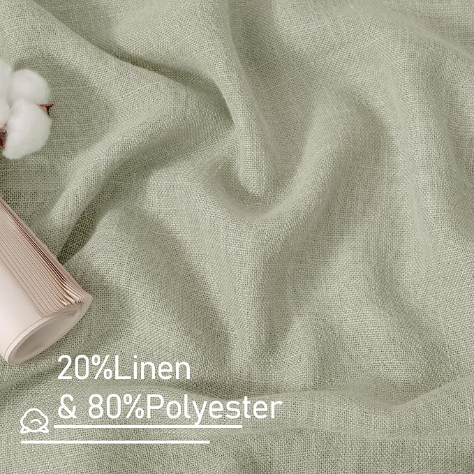 Sage Grey Linen Curtains 72 Inch - Image 3