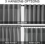 Dark Grey Linen Curtains 84 Inches Long - Image 2
