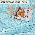 L'AGRATY Chunky Knit Throw Blanket - Image 7