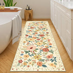 DUKINO 2.6x8 Hallway Runner Rug, Washable Runner Rug Non Slip, Floral Indoor Rug - Image 6