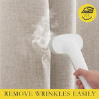 NICETOWN Oatmeal 100% Blackout Short Curtains 63 inches Lenghth Burg - Image 8