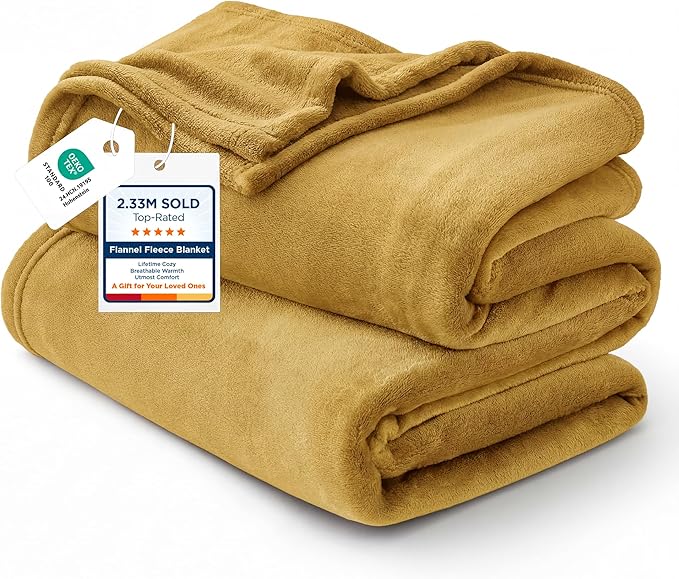 Bedsure GentleSoft Gold Fleece Throw Blanket by Unknown