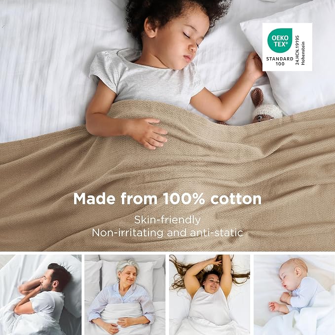 Bedsure GentleSoft 100% Cotton Blanket King Size - Image 2