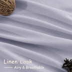 Lavender Purple Linen Curtains 84 Inch Length 2 Panels Set - Image 4