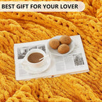 L'AGRATY Chunky Knit Throw Blanket - Image 8