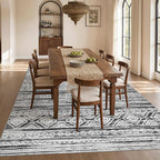 cotiled Boho 9x12 Area Rug for Living Room: Large Moroccan Washable Rug | Solve - Image 7