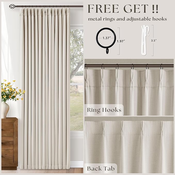 102 Inch Pinch Pleated Blackout Curtains - Image 5