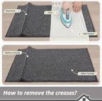 BEQHAUSE Dirt Trapper Door Mat 24"x60", Non-Slip Washable Doormat, Charcoal | - Image 9
