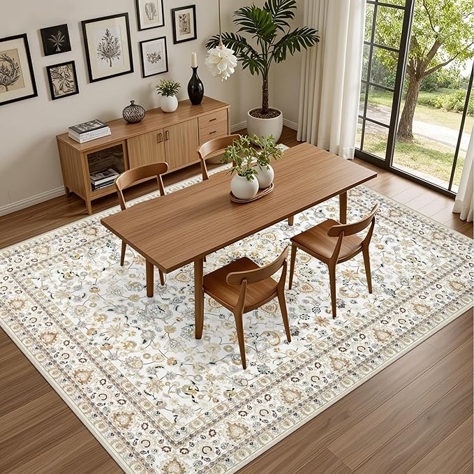 9x12 Area Rugs Living Room: Washable Vintage Rug - Image 5