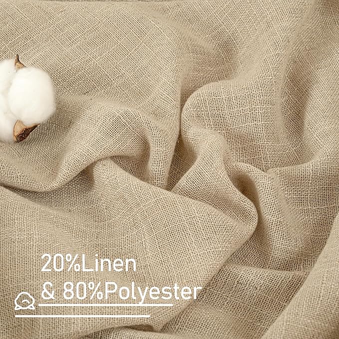 Light Filtering Linen Curtains 78 inch - Image 2