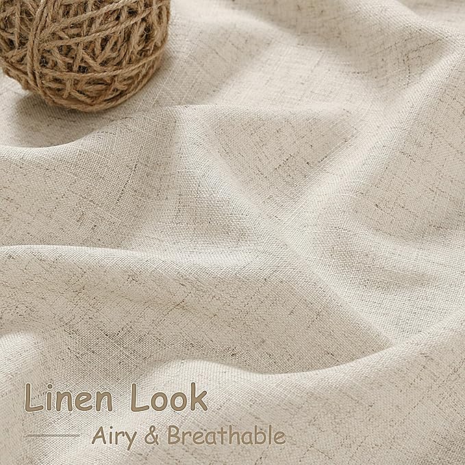 108 Inch Long Curtains for Living Room Boho Linen Eclectic Home Decor Light - Image 4