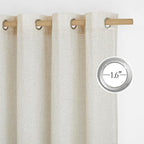 NICETOWN Natural Linen Curtains - Image 2