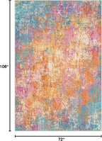 RELEANY Washable 6'x9' Abstract Area Rug - Image 2