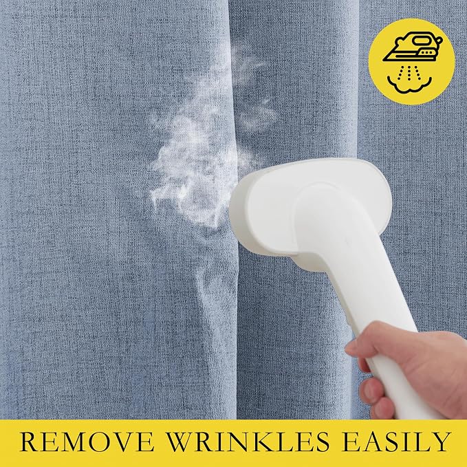NICETOWN Linen 100% Blackout Cafe Curtains, Thermal Insulated & Noise Reducing - Image 8
