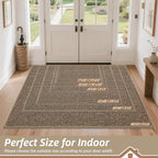 BEQHAUSE Dirt Trapper Door Mat 20" x 32", Non-Slip Washable Doormats, Low - Image 2