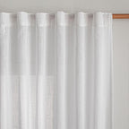 MYSKY HOME White Linen Curtains 96 Inches Long - Image 2