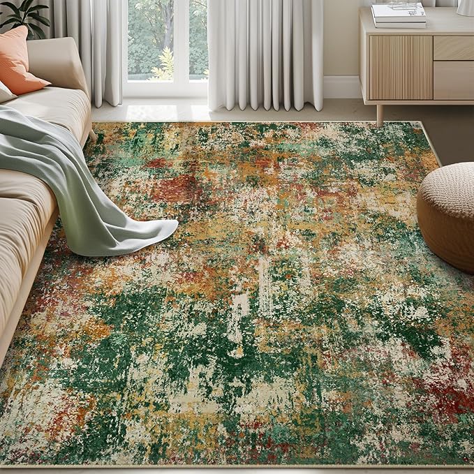 RELEANY Washable 8'x10' Abstract Area Rug by RELEANY
