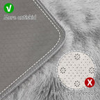 Super Soft Fluffy Living Room Area Rug 2x10 ft Tie-Dyed Light Grey Shaggy Furry - Image 4