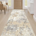 LOONGRUG Runner Rug 3x8 Washable Non-Slip Kitchen Neutral Modern Rug | Abstract - Image 4
