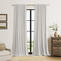 108 Inch Long Natural 100% Blackout Curtains by Guken
