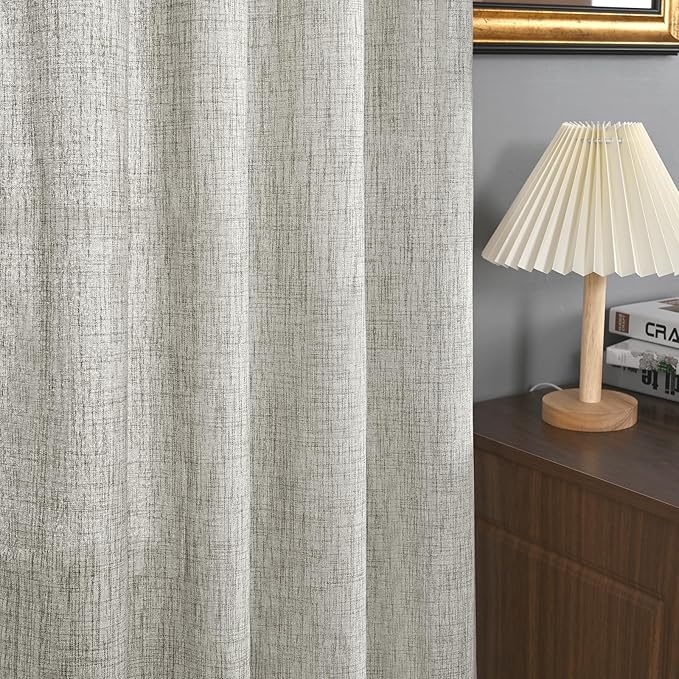 YoungsTex Extra Long Linen Curtains 95 Inch 2 Panels - Image 5