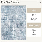 Soalmost Abstract 3x4 Rugs, Small Washable Area Rug - Image 5