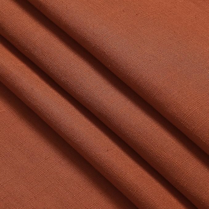 Rust Linen Curtains 94 inches Long 2 Panel Back Tab Rod Pocket Rustic Farmhouse - Image 2