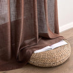 MIULEE Chocolate Brown Linen Curtains 52x90 Inch - Image 7