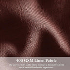 Rust Brown Linen Pleated Light Filtering Curtains - Image 5