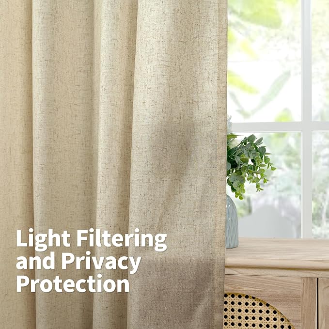 YoungsTex Burlap Linen Curtains - Image 3