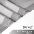 Simplebrand Grey Short Sheer Kitchen Tier Curtains 36/42 Inch Rod Pocket Cafe - Image 6