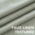 H.VERSAILTEX Primitive Linen Curtains 100% Blackout Curtain Drapes Burlap - Image 4