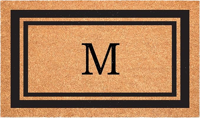 Calloway Mills 152962436M Black Border 24" x 36" Monogram Doormat by Callowaymills