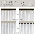 Snow White Linen Pinch Pleated Curtains 84 Inches Long 2 Panels | Textured Linen - Image 5
