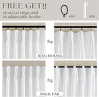 Snow White Pinch Pleated Linen Curtains 92 Inches Long 2 Panels | - Image 5