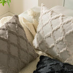Set of 2 Soft Moroccan Throw Pillow Covers 22x22 Inch Plush Boho Decorative - Image 6