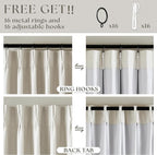 102 Inches Long Pinch Pleated Linen Blackout Curtains - Image 6