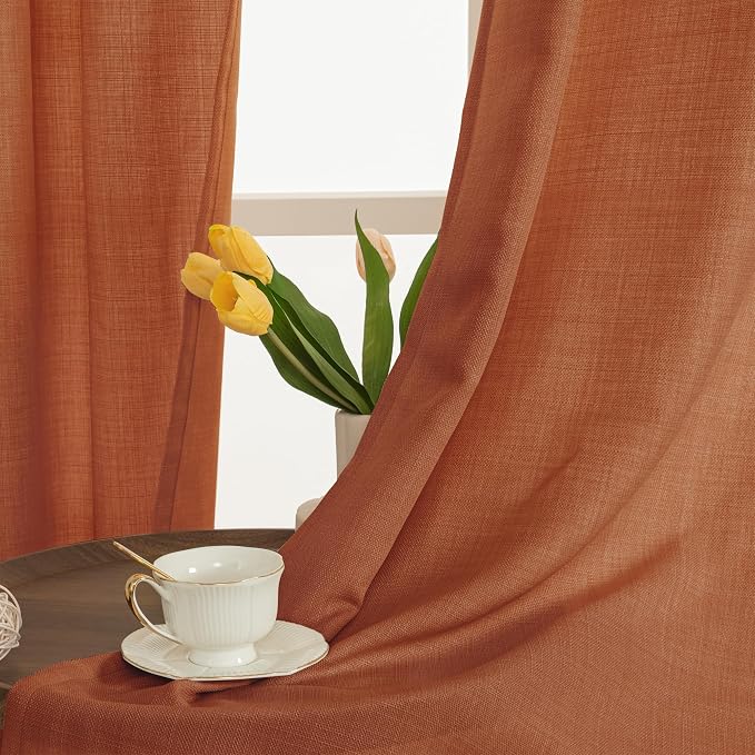 Short Linen Curtains 40 Inch Length - Image 5