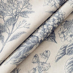 Set of 2 Lumbar Floral Pillow Covers 12x20 Inch Light Blue | Decorative Neutral - Image 2
