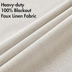 MIULEE 100% Blackout Linen Curtains - Image 5